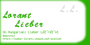 lorant lieber business card